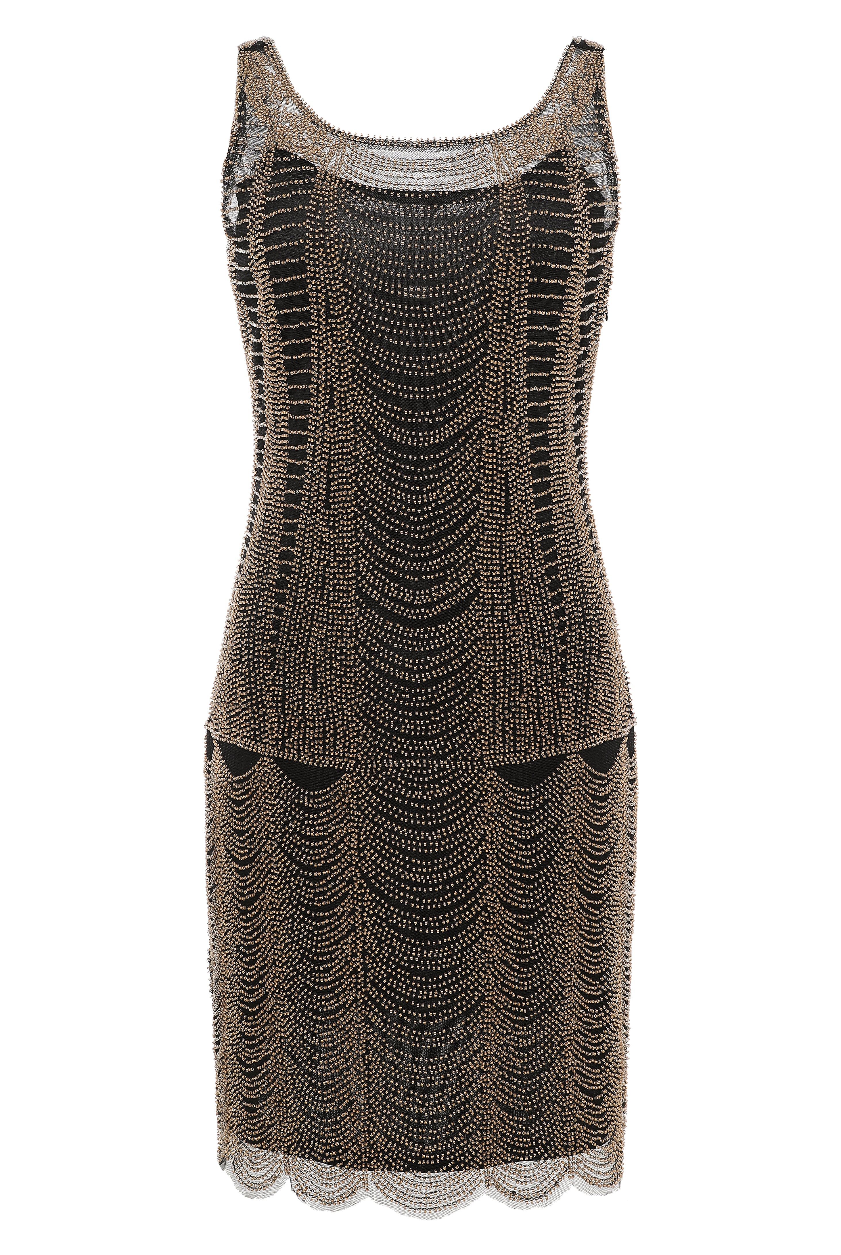 Princesse Tam Tam Decadent Draped Flapper Dress | Blackgold | 3