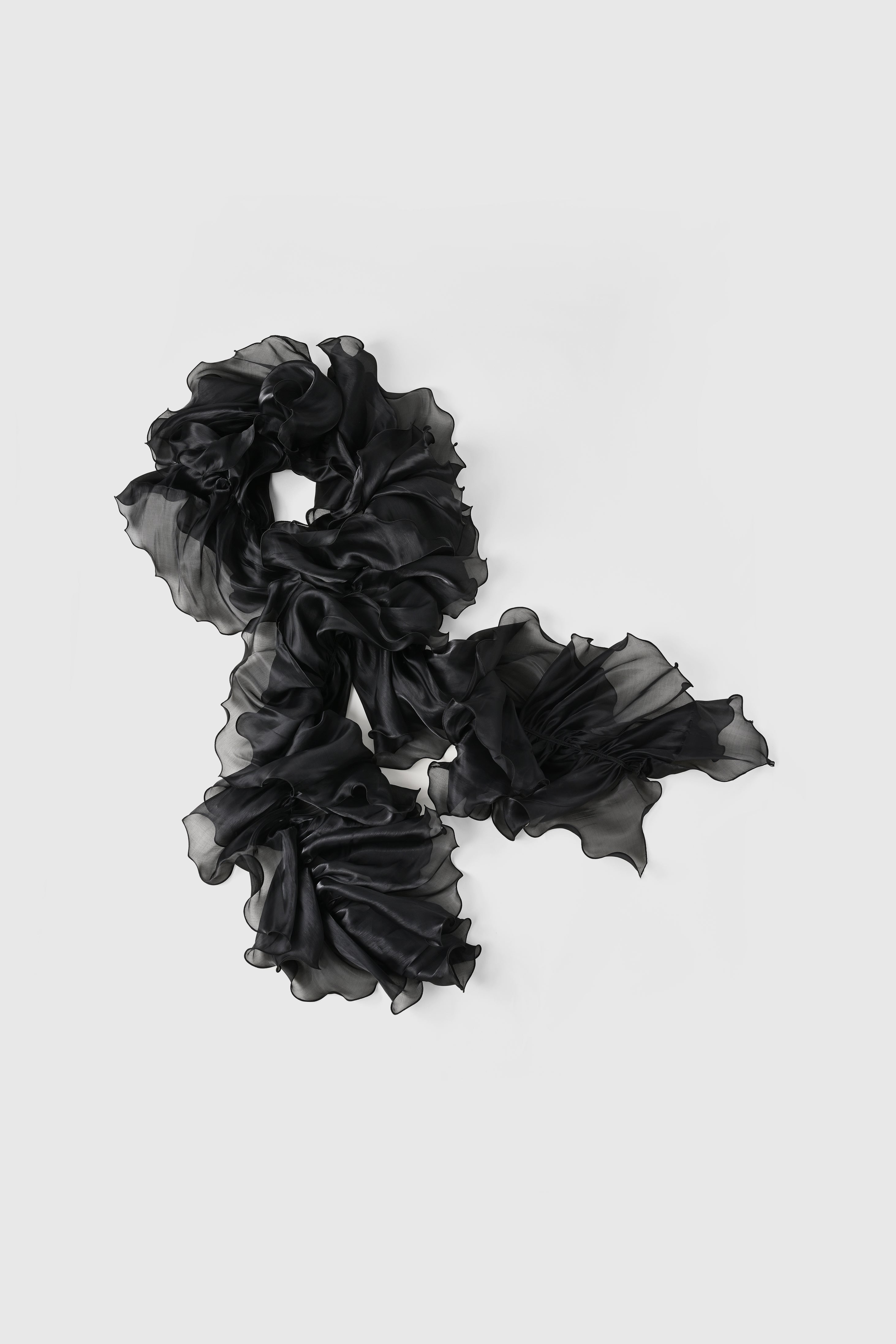 1920s Flapper Chandelle Silk Boa | Black | 1