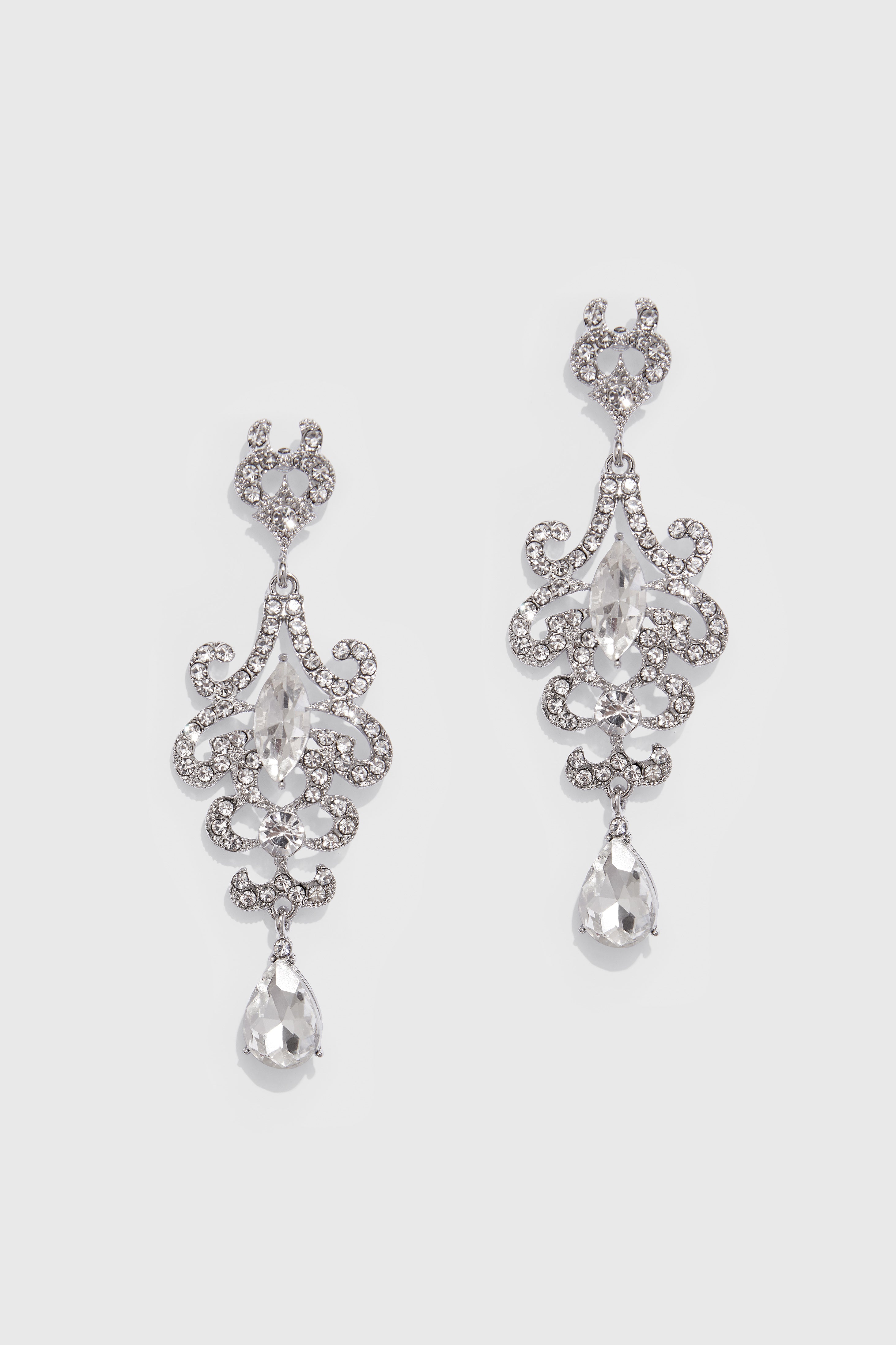 Antique Exotic Chandelier Earrings | Silver | 1