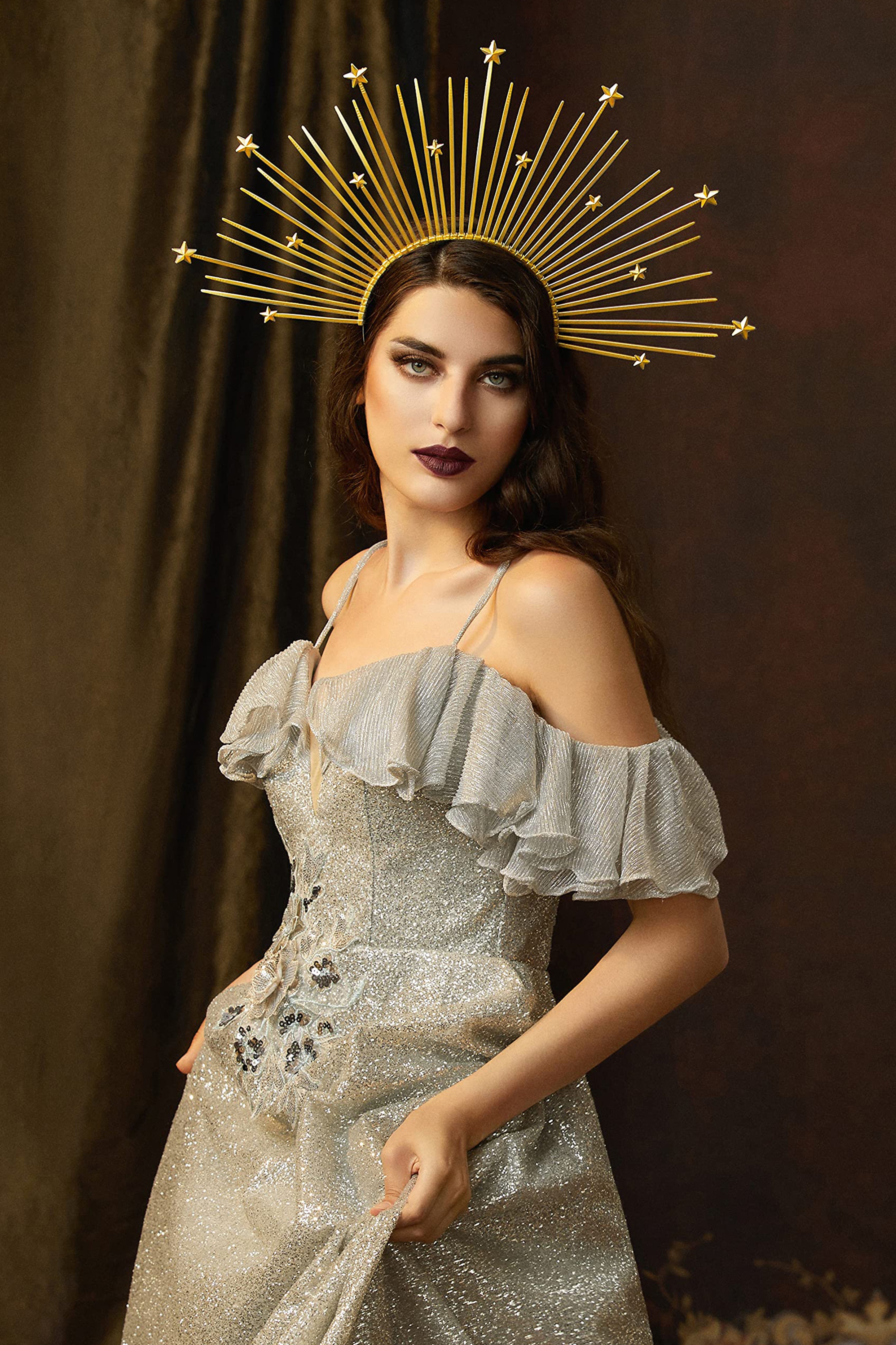 Celestial Sunburst Goddess Halo Crown | Gold | 3