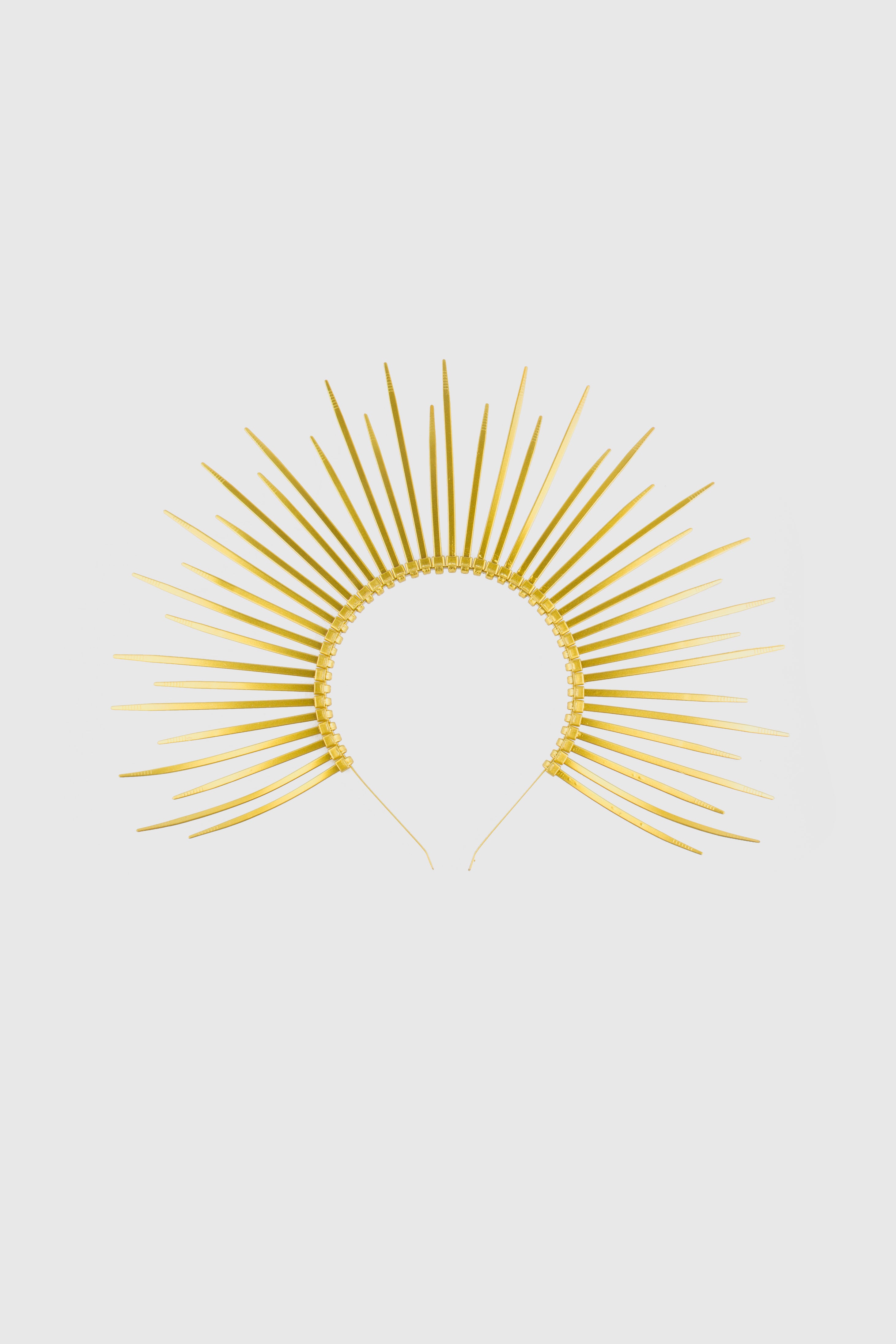 Golden Goddess Spiked Halo Headband | Gold | 1