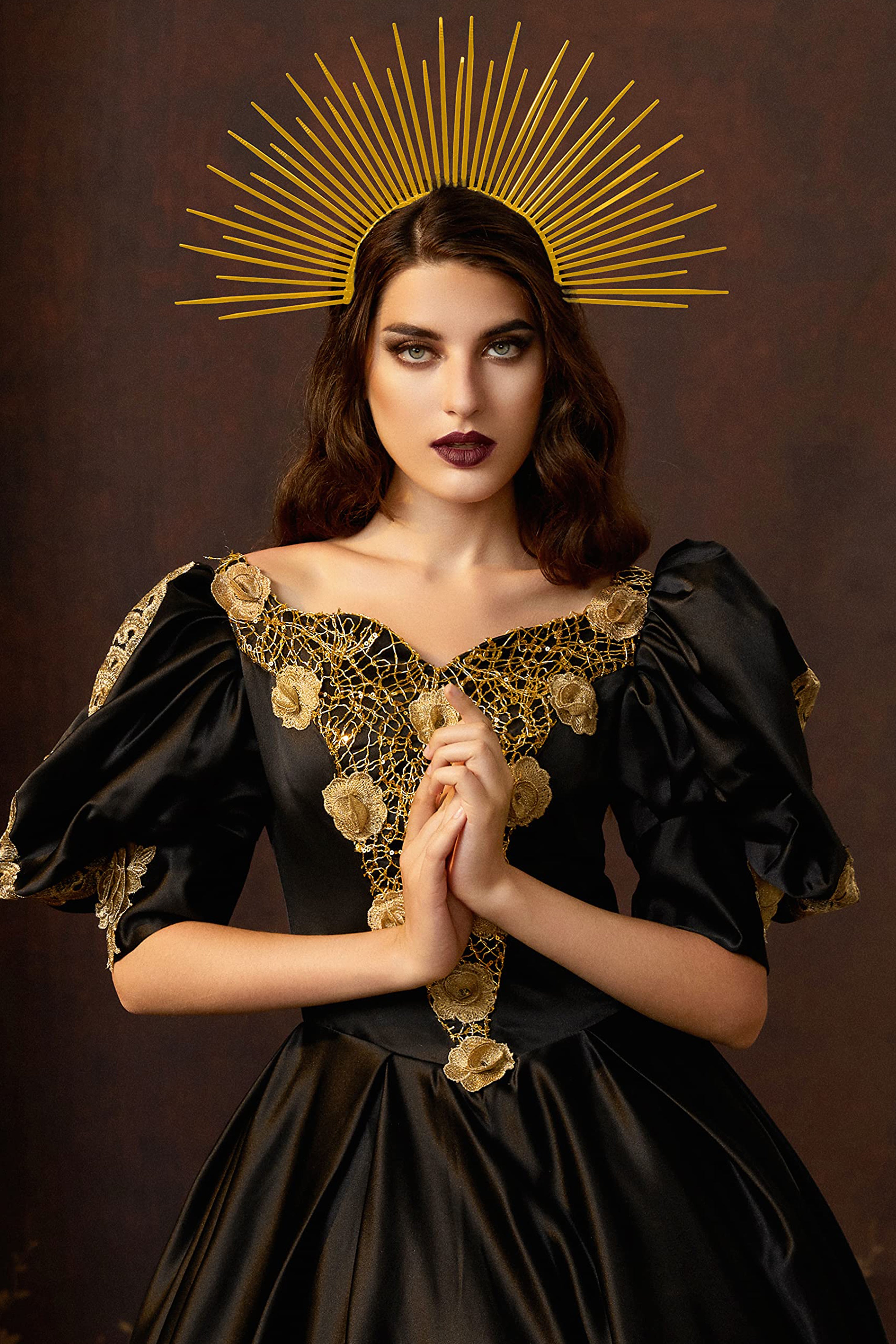 Golden Goddess Spiked Halo Headband | Gold | 2