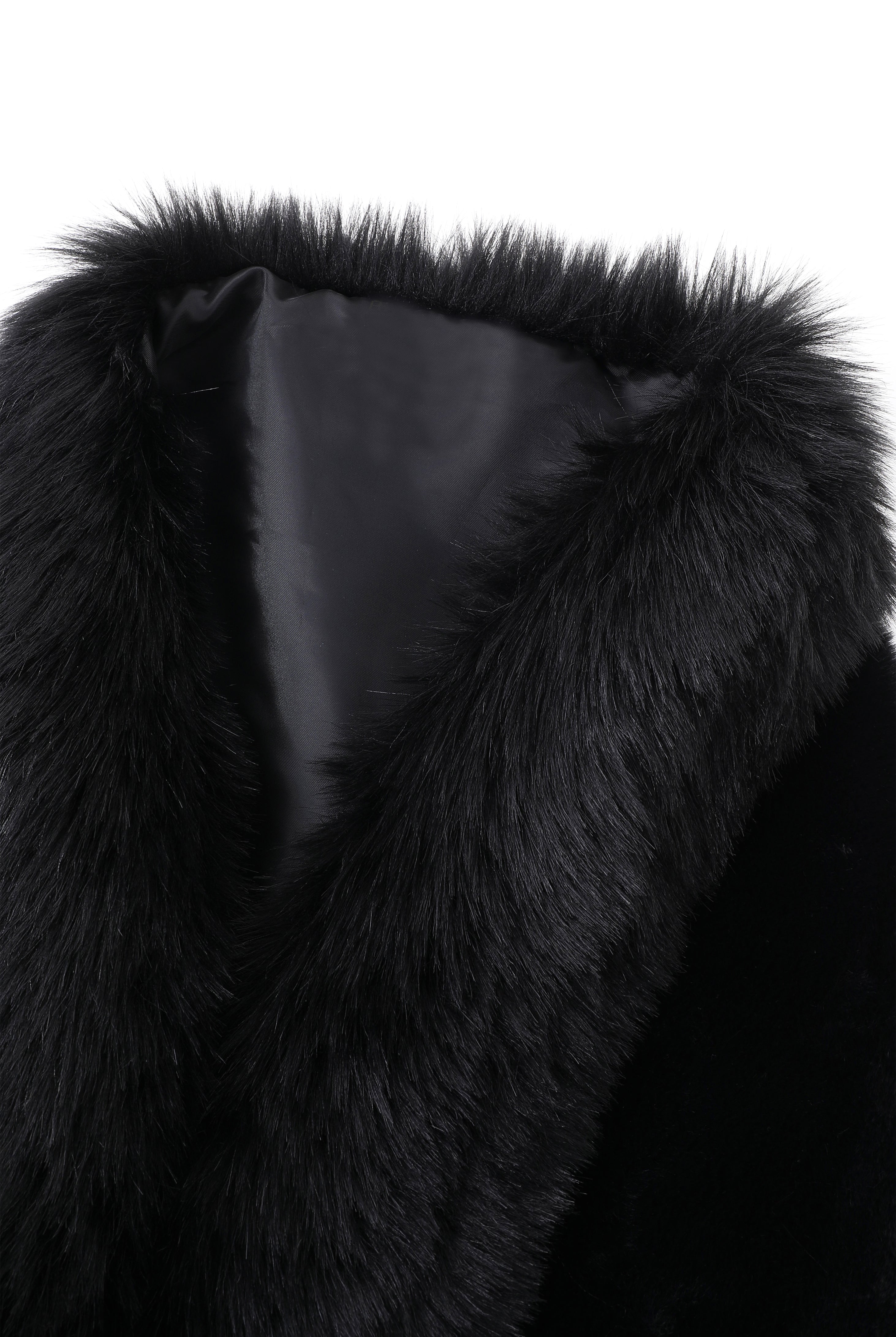 Gorgeous Faux Fur Wrap Evening Cape | Black | 2