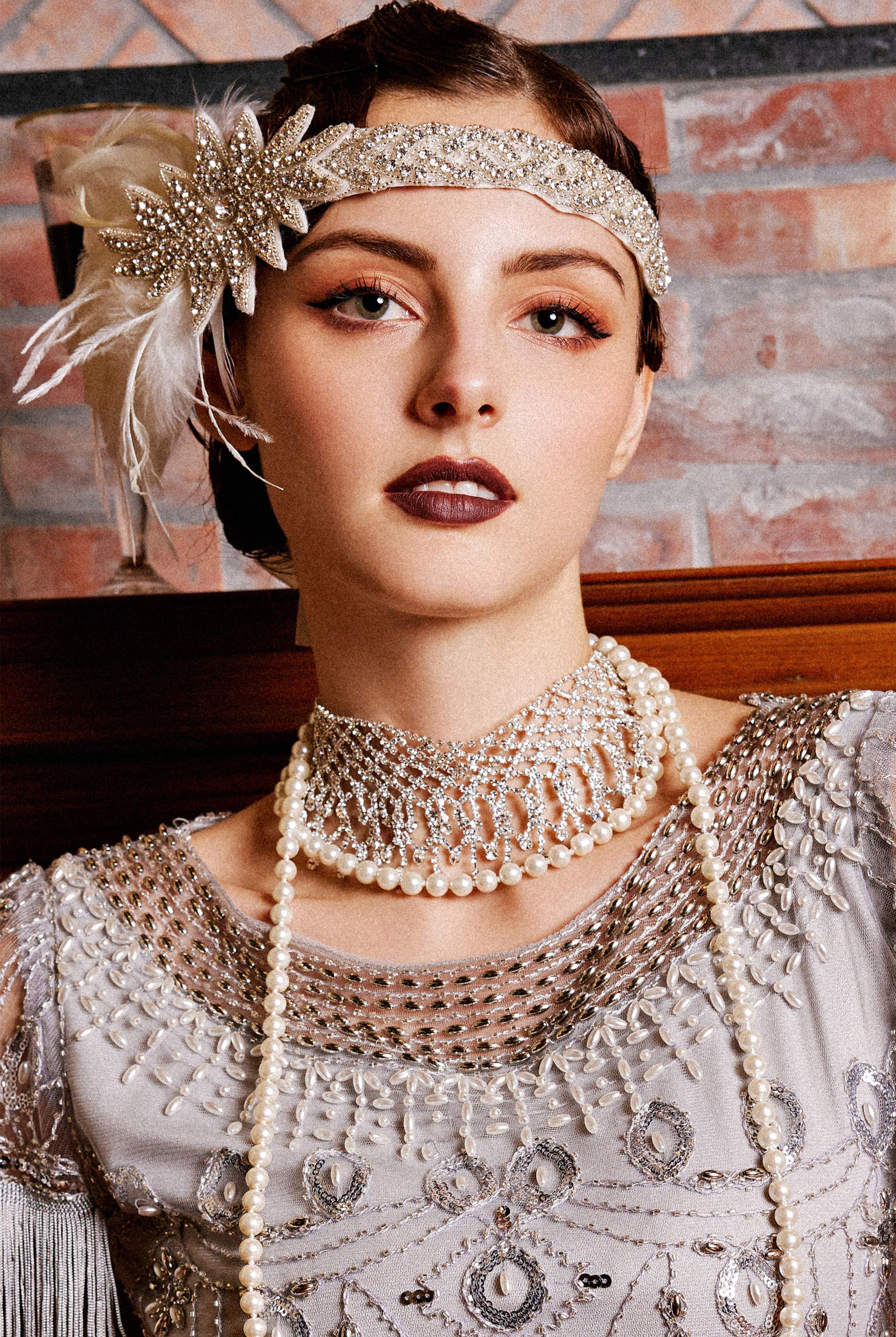 Layered Rhinestone Choker Necklace | Silver | 2