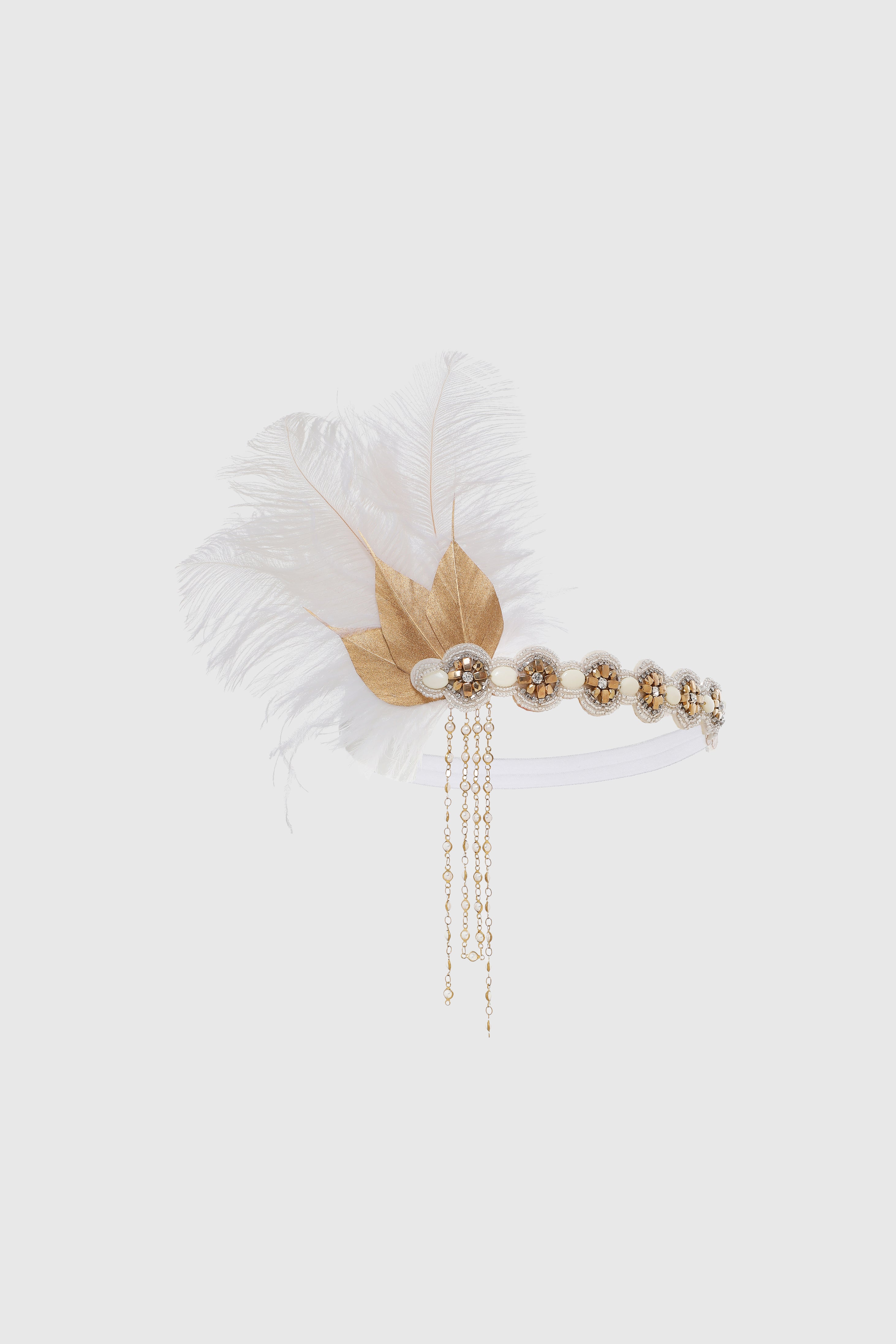 Roaring 20s Leaf Feather Headband | 1