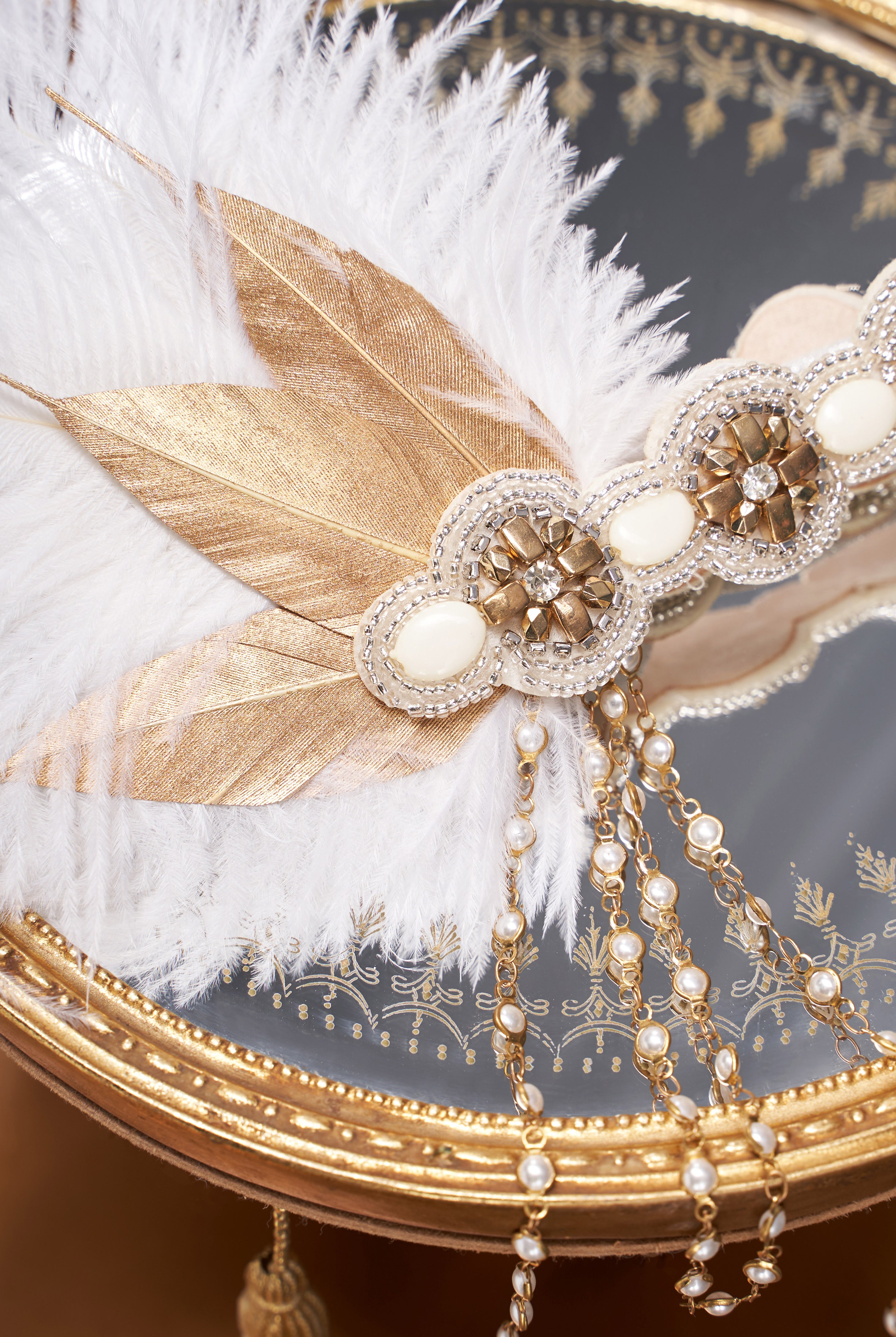 Roaring 20s Leaf Feather Headband | 2