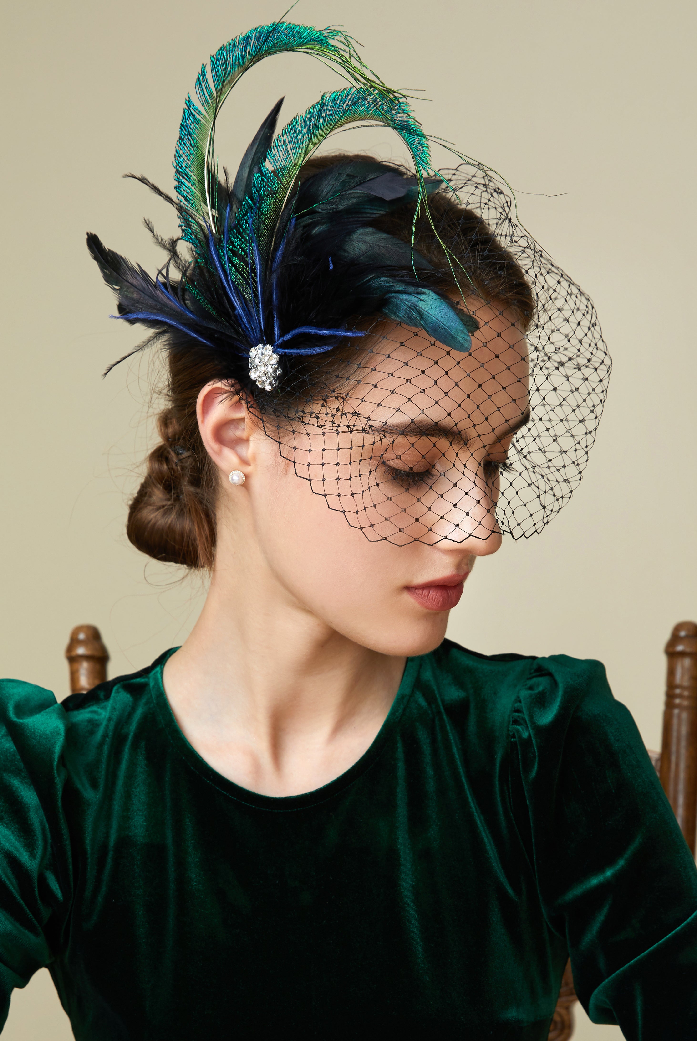 Vintage Peacock Tea Party Fascinator | Peacock | 1