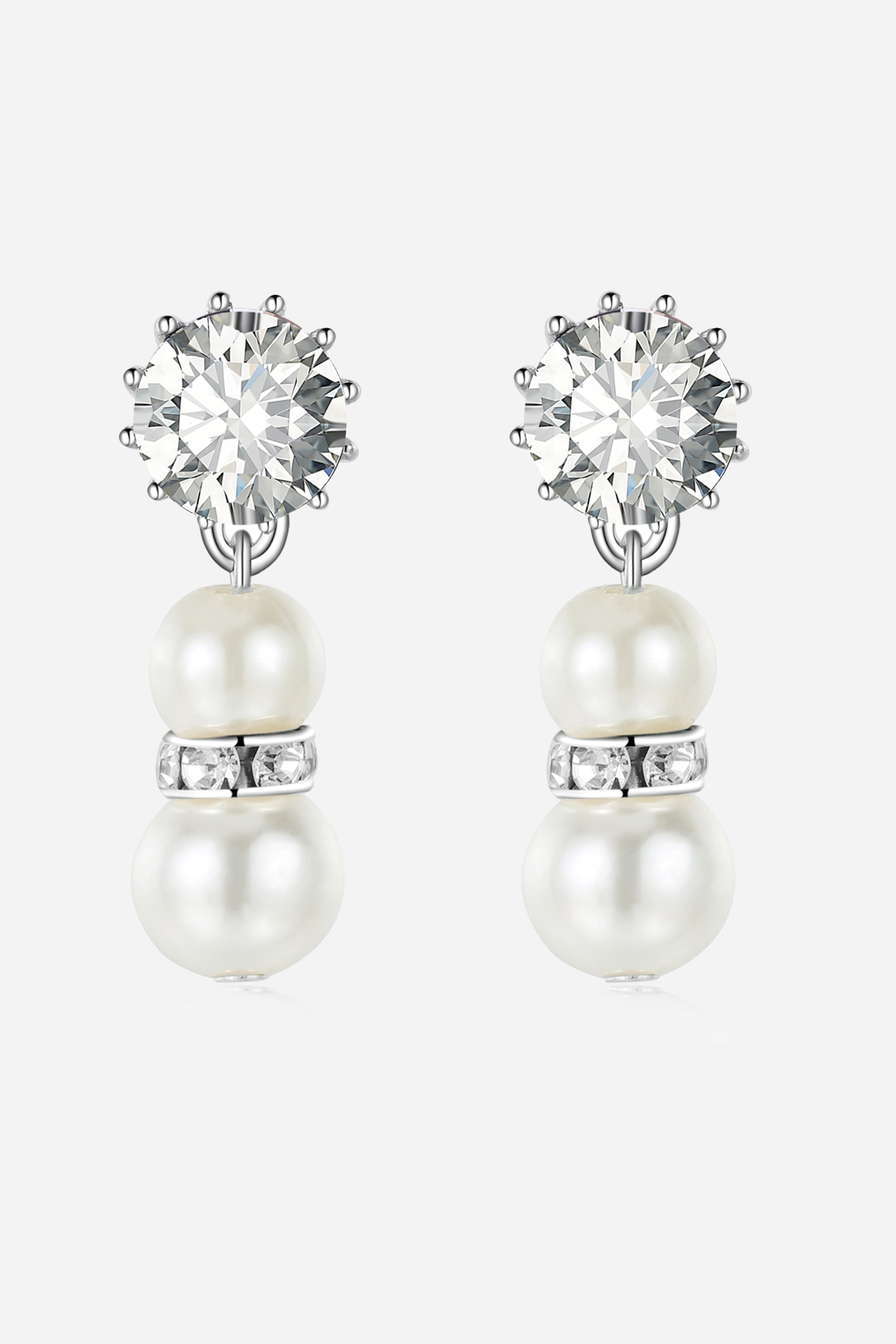 Delicate Multilayer Pearl Necklace Set | Pearl White | 2