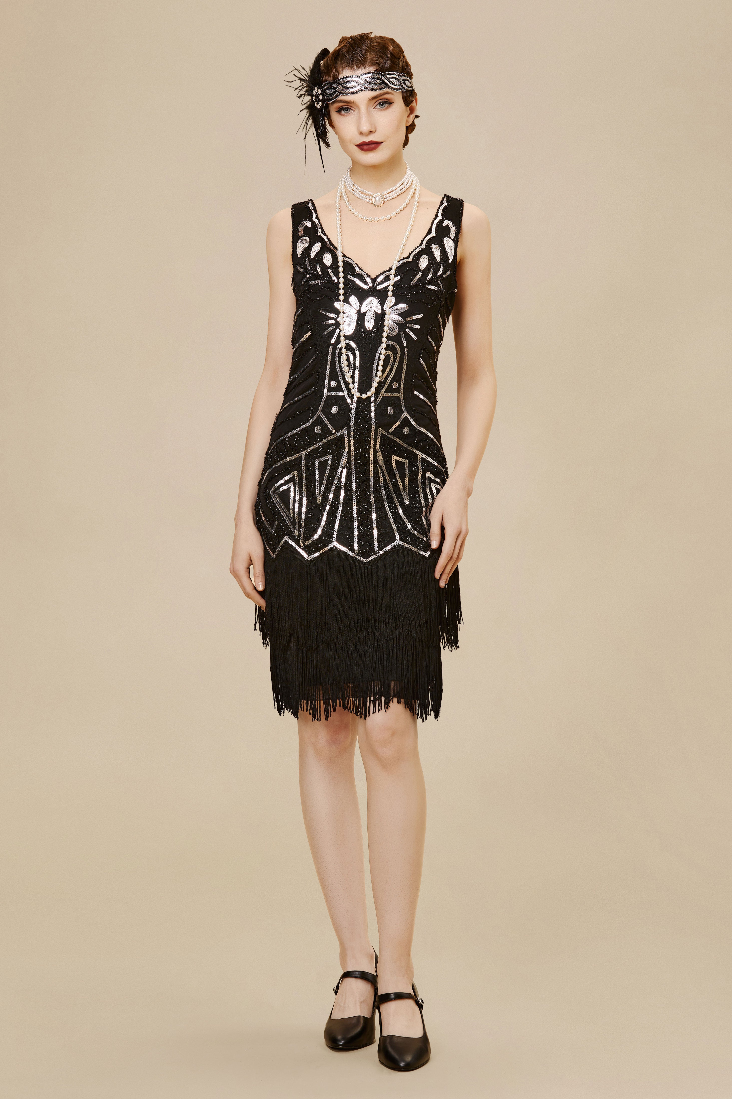 Shop 1920s Dresses - Retro Paisley Art Deco Flapper Dress