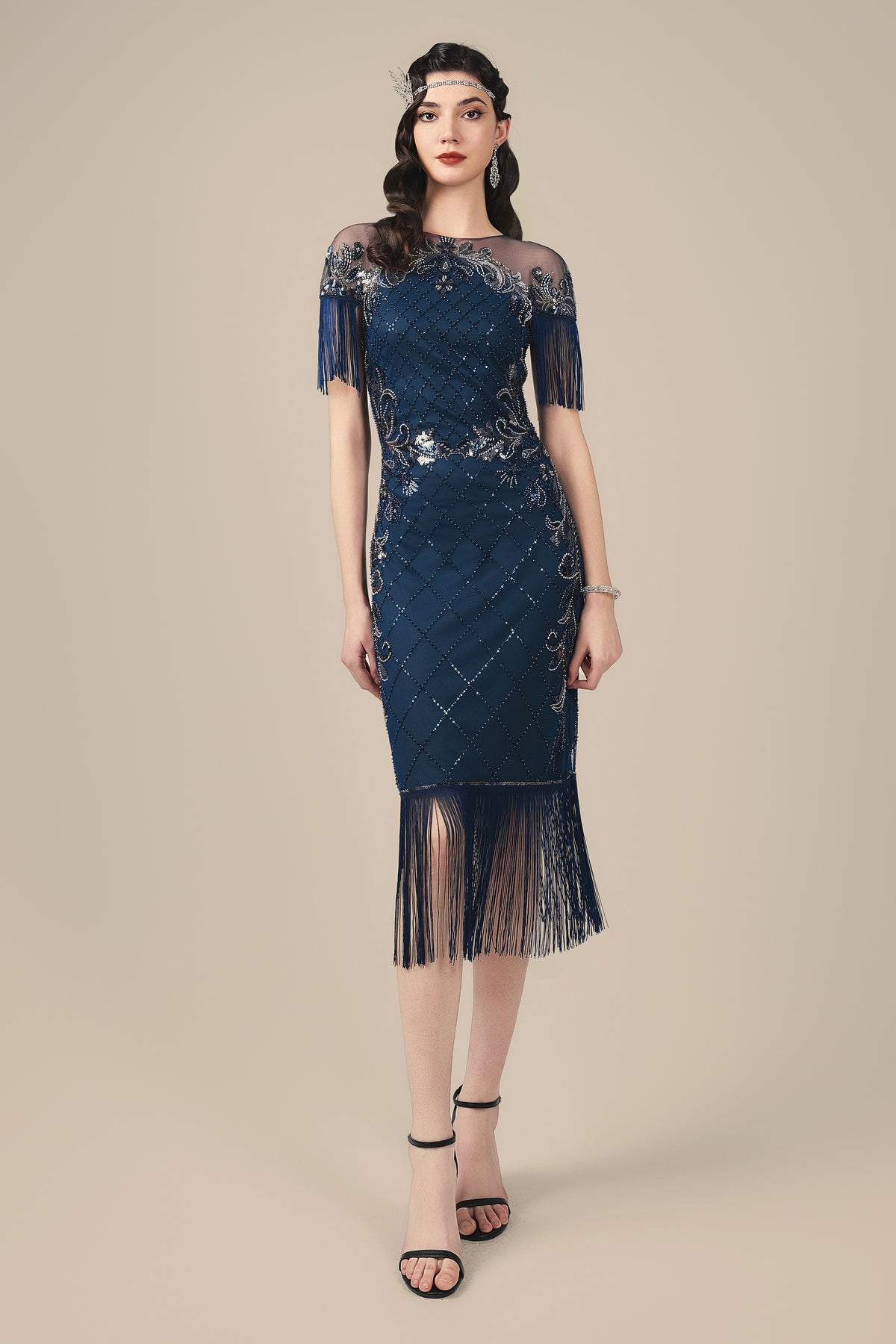 Shop 1920s Dresses - Diamond Fringe Flapper Dresses | BABEYOND