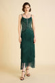Contrast Fan Gown