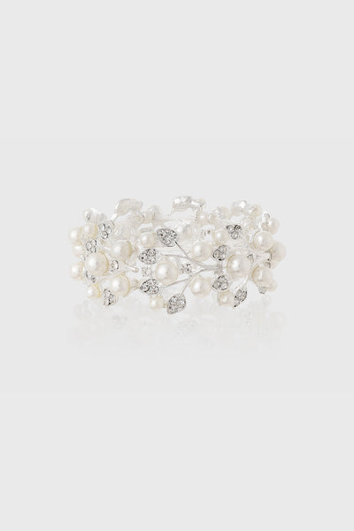 Shop 1920s Jewelry - Pearl Leaf Cluster Bracelet | BABEYOND