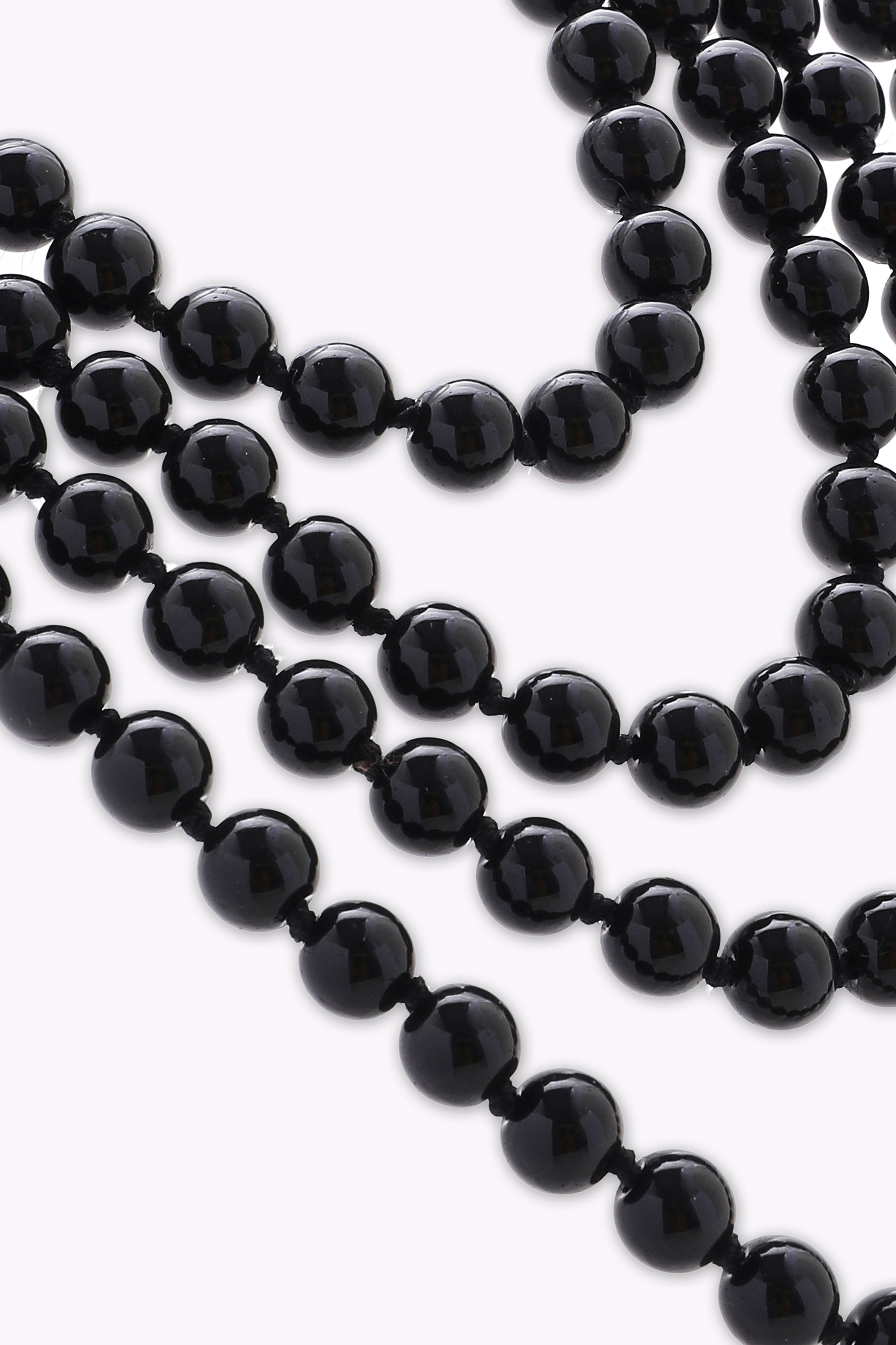 Exclusively Luxury Knotted Pearl Necklace | Obsidian Black | 5