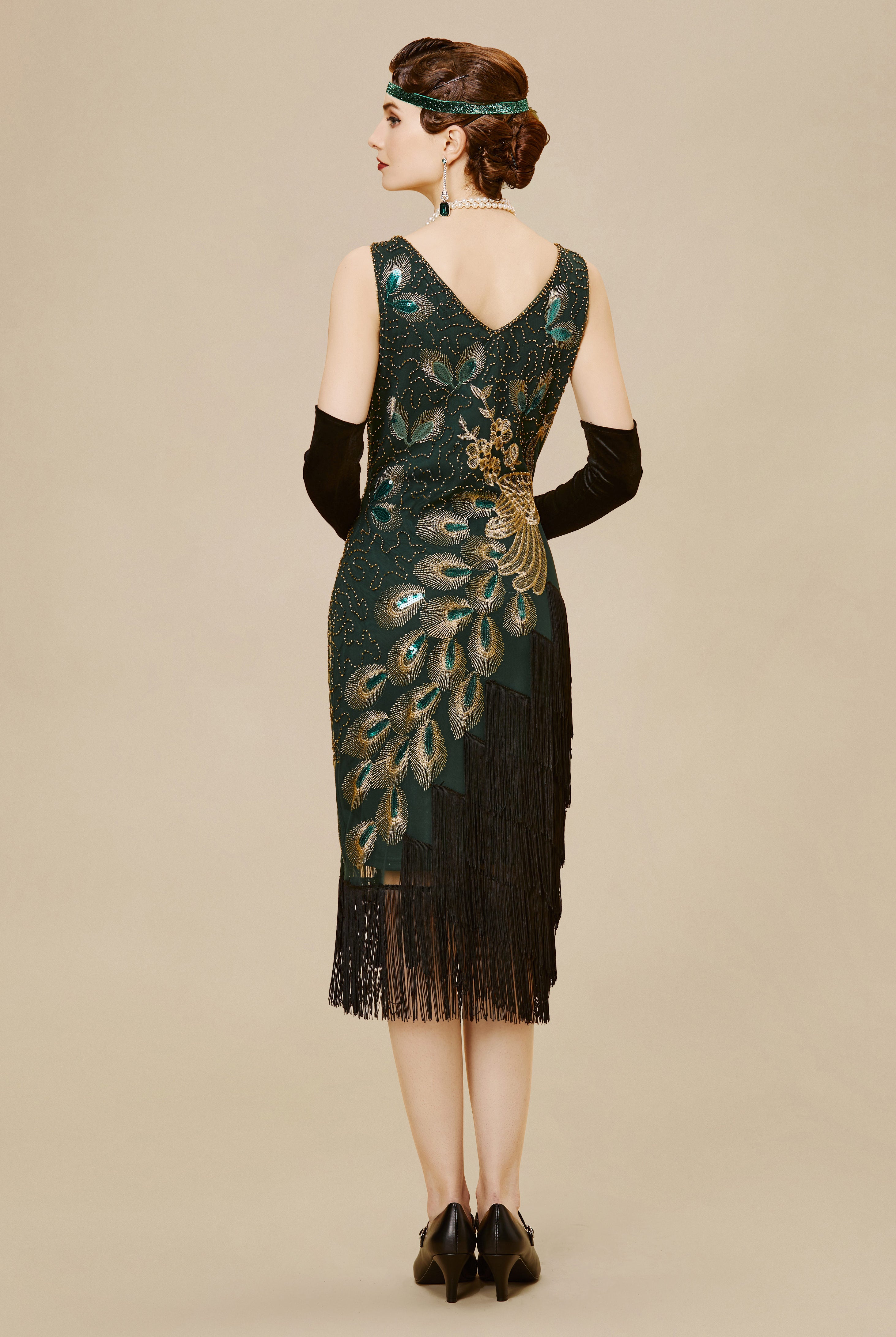 1920s cocktail dress BABEYOND Women's Fashion Sequin Fringe Flapper Dresses, Gorgeous Charleston Dance Dress, Dark Red / Black, Size L navy blue dress that feels incredibly comfortable to wear Cocktail Dress Forever 21 1920s