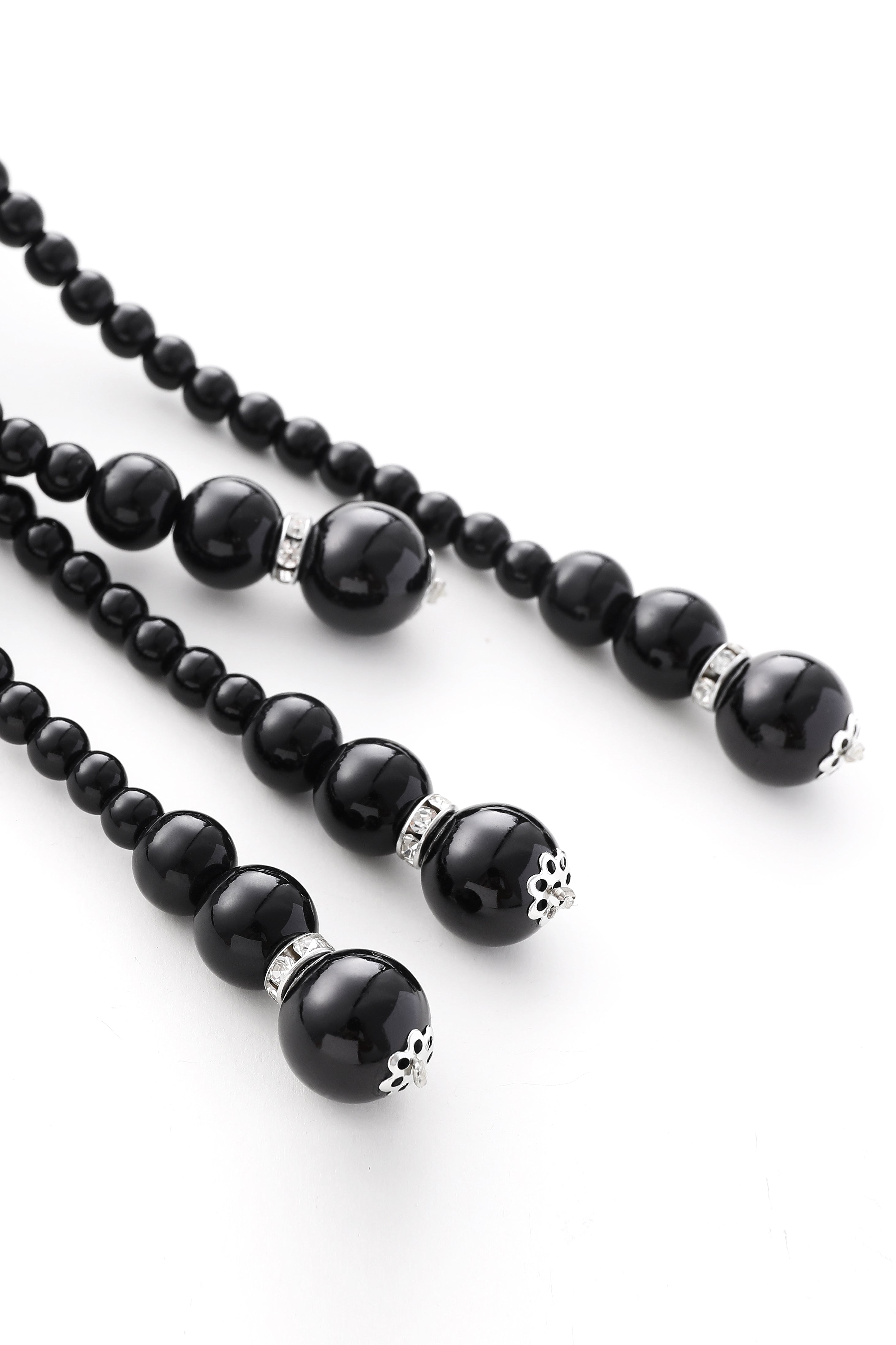 Exclusively Luxury Knotted Pearl Necklace | Obsidian Black | 4