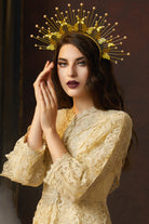 Butterfly Pearl Mary Halo Crown | Gold | 3