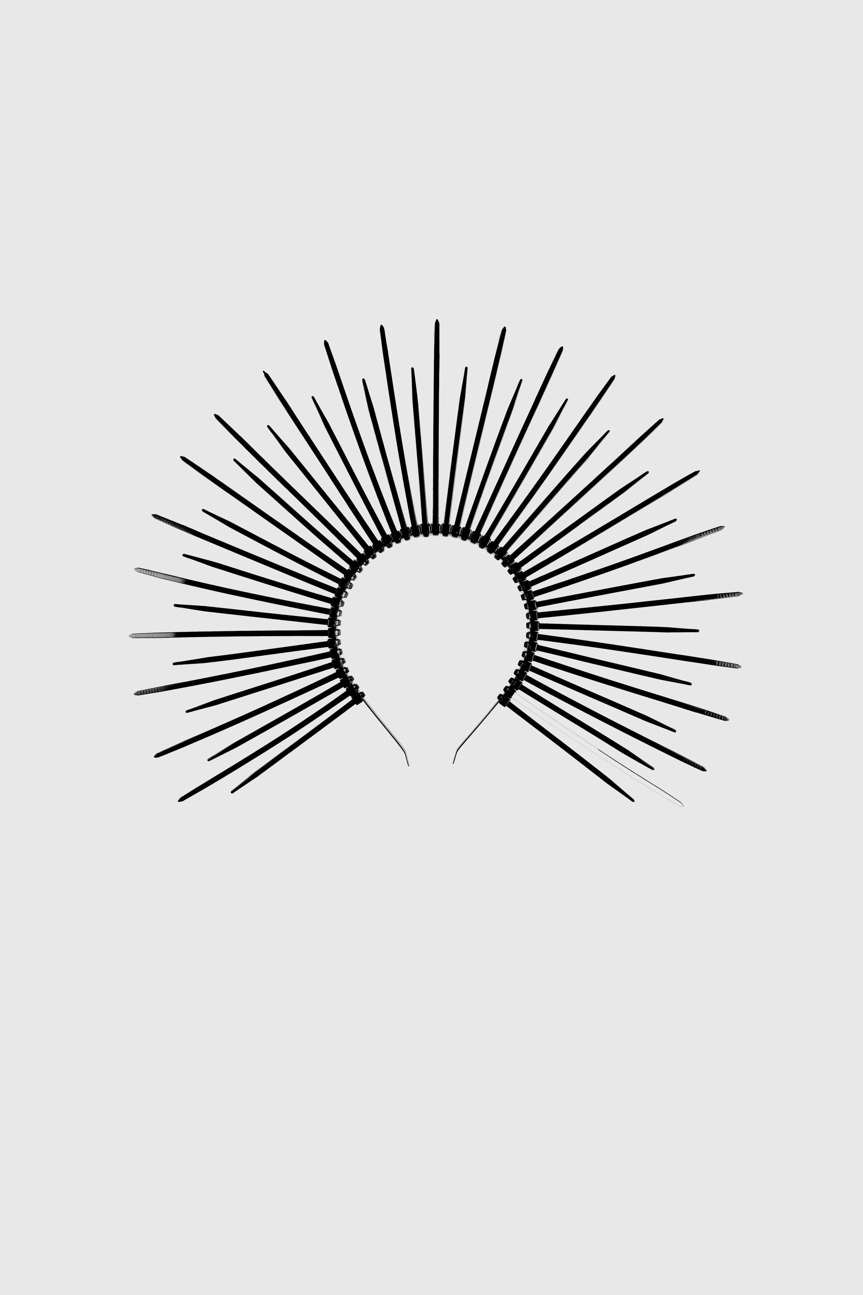 Golden Goddess Spiked Halo Headband | Black | 1