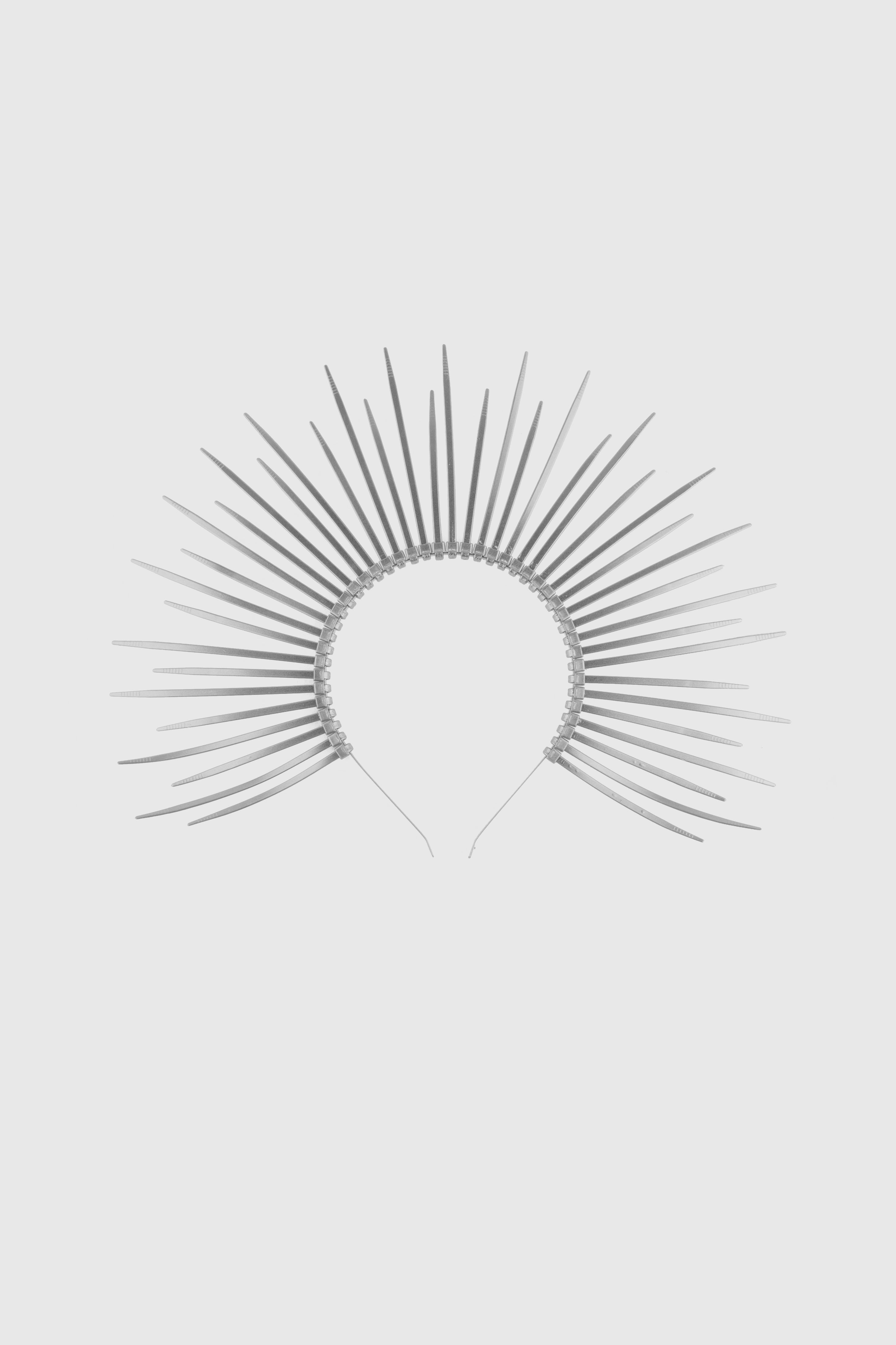 Golden Goddess Spiked Halo Headband | Silver | 1