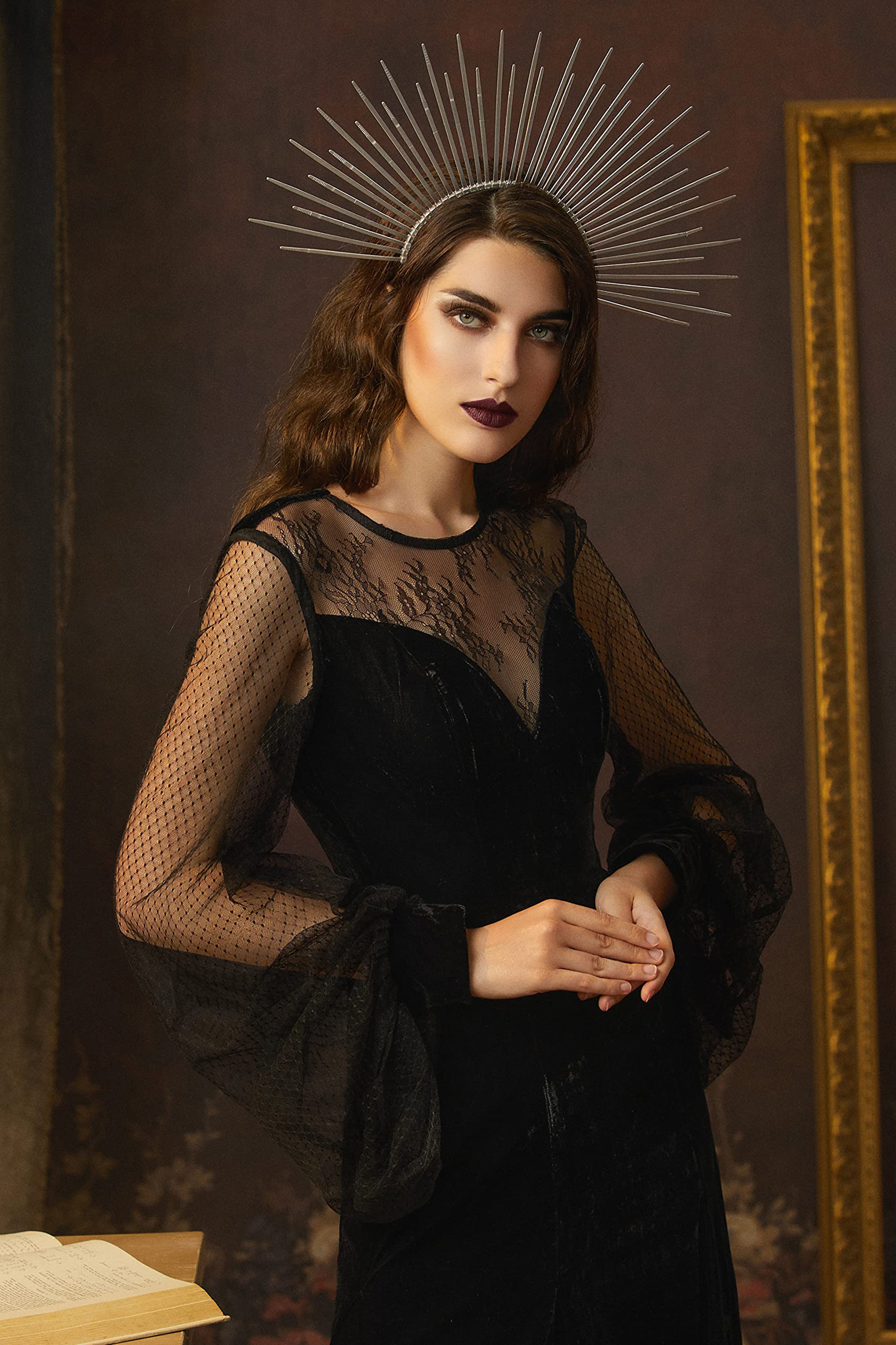 Golden Goddess Spiked Halo Headband | Silver | 4