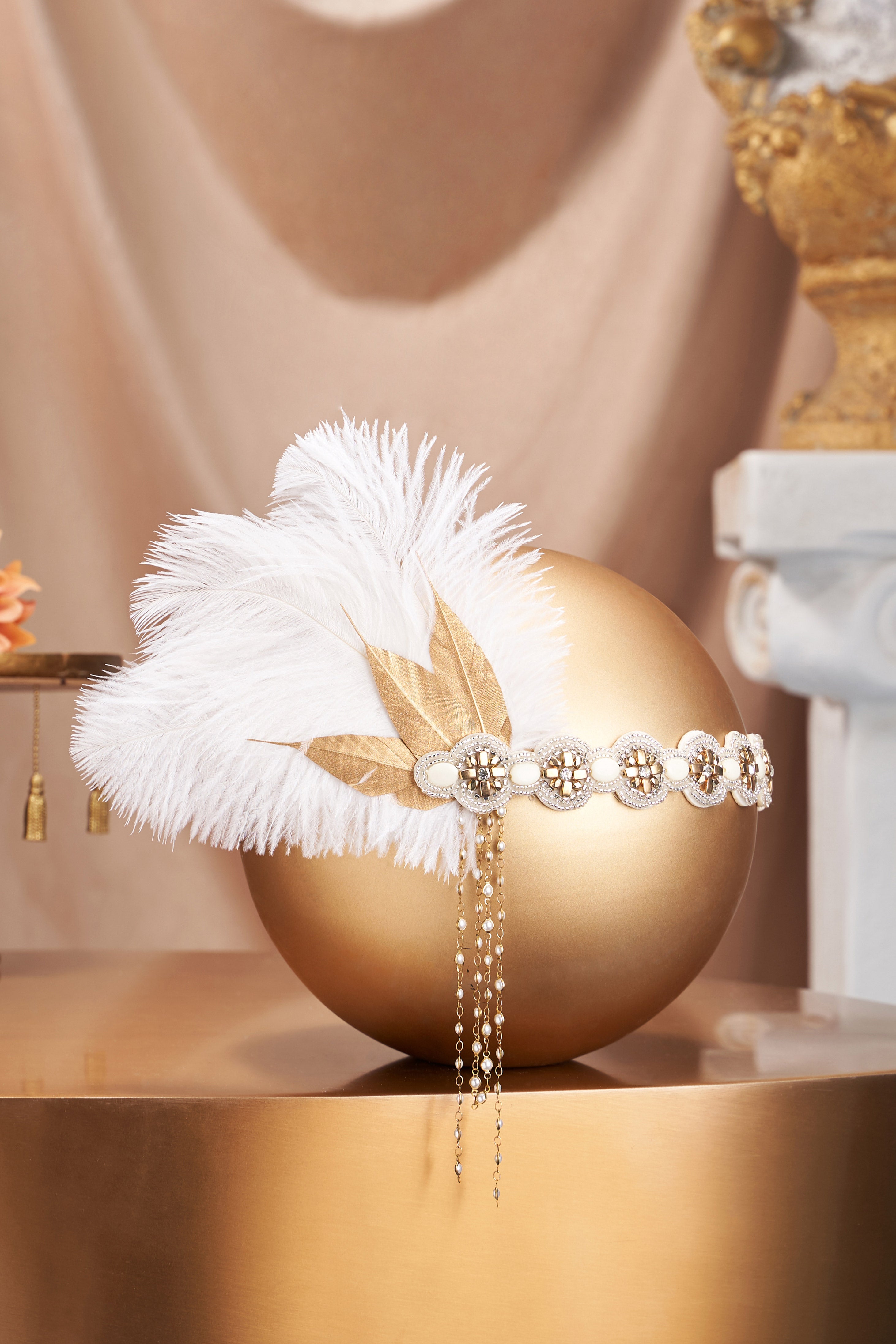 Roaring 20s Leaf Feather Headband | 3