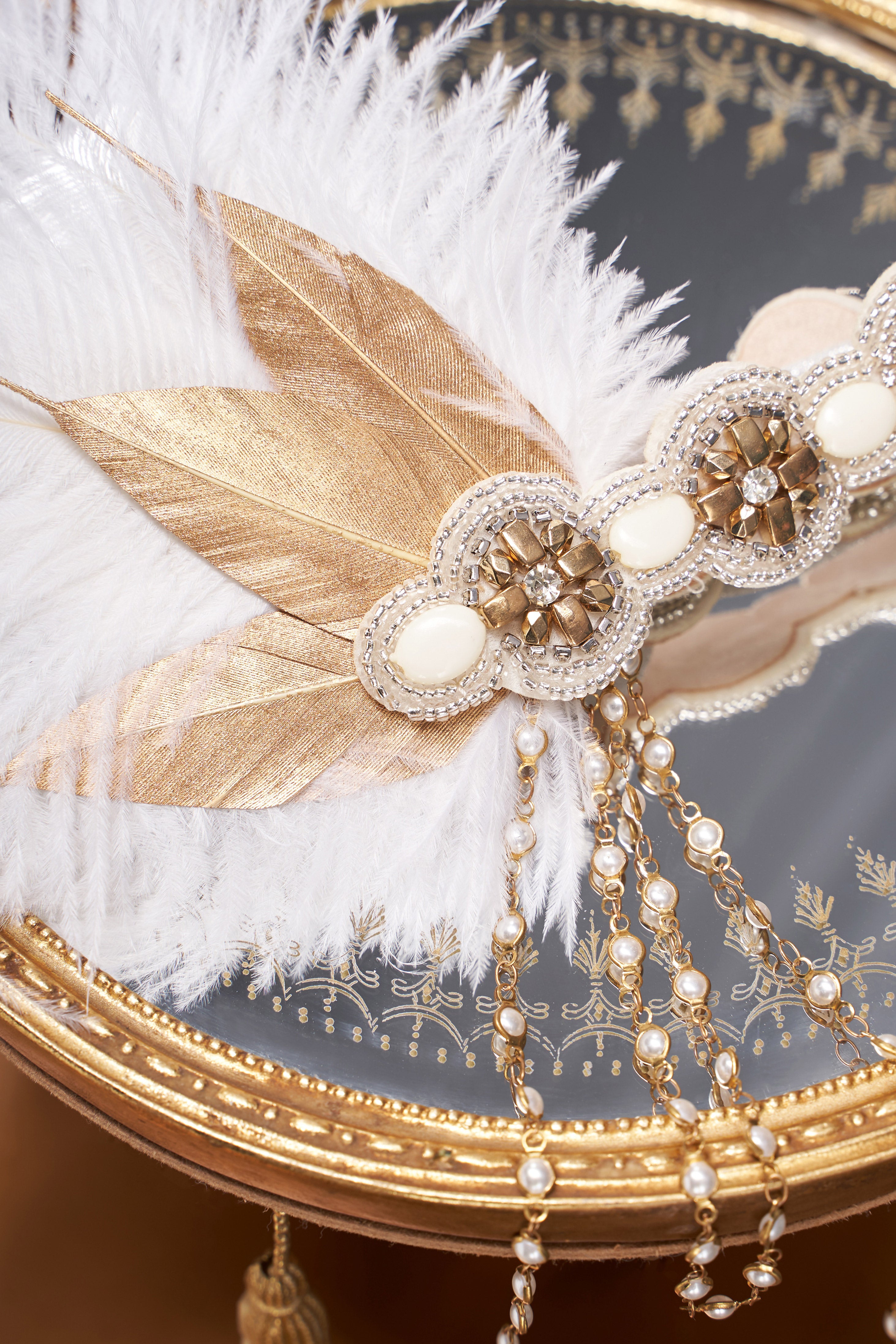 Roaring 20s Leaf Feather Headband | 2