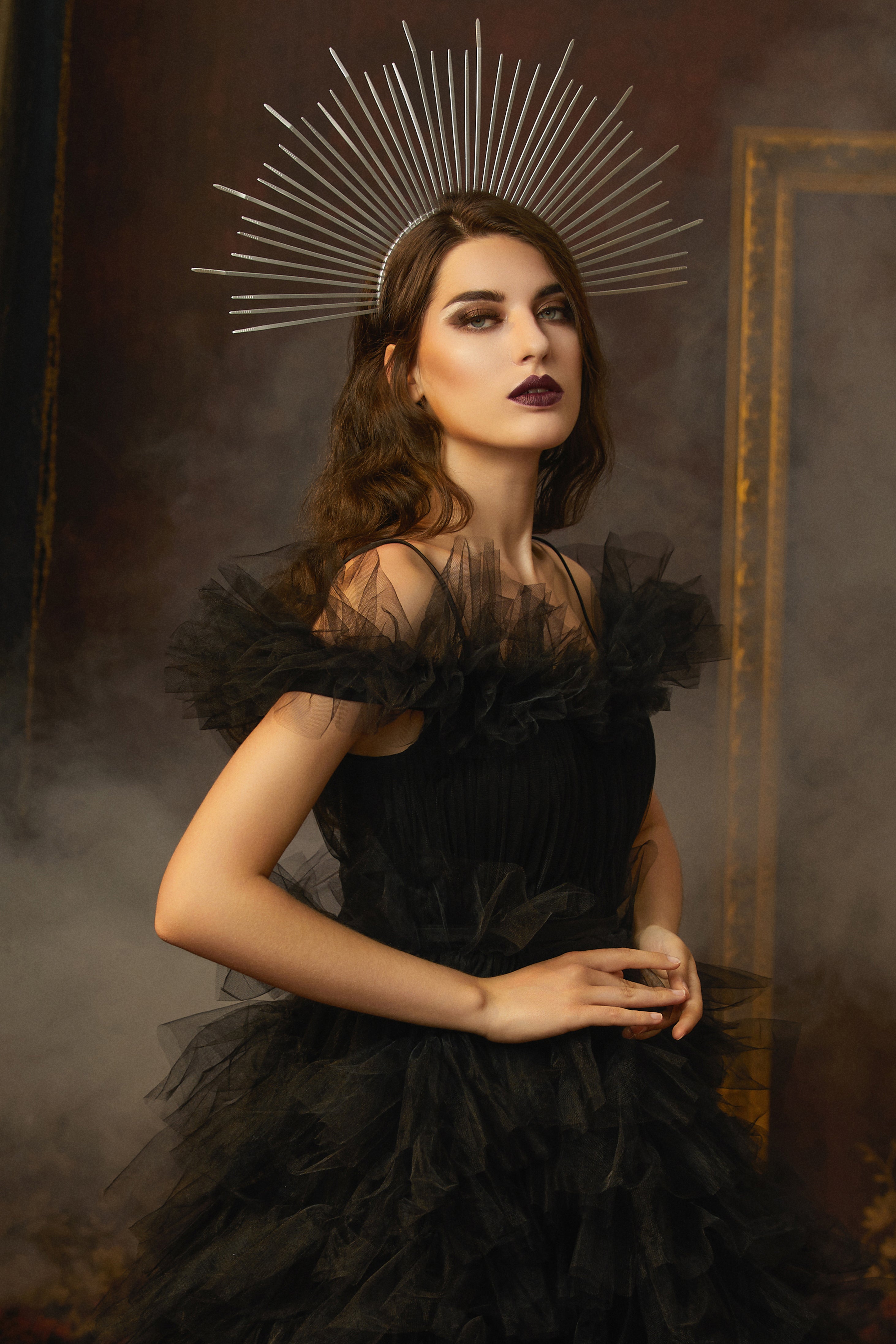 Sunburst Goddess Mary Halo Crown | Silver | 3